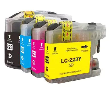 Conjunto 4 Tinteiros Compatíveis Brother LC221 / LC223