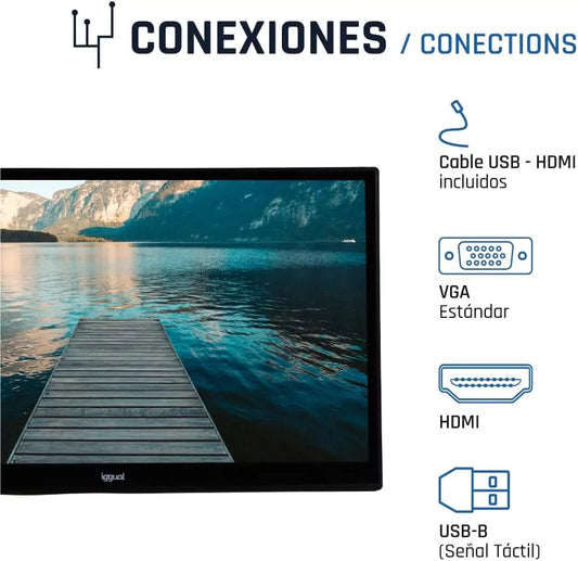 Monitor 27" Iggual IPS FHD 75Hz VGA HDMI Frameless