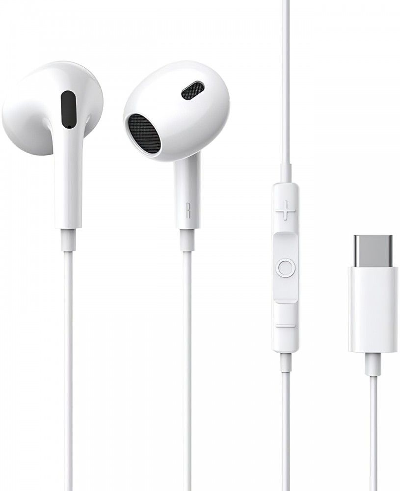 Auscultadores Encok CZ17 Wired Moon White