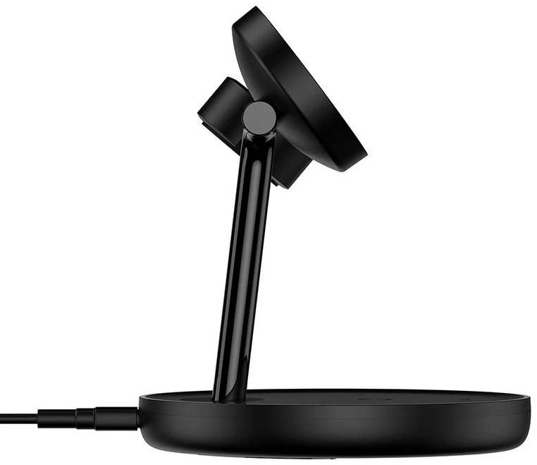 Baseus Suporte de Carregamento Swan 3 em 1 Magnético 20W Preto