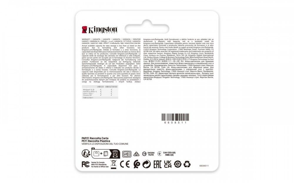 Pendrive Kingston Datatraveler Se9 G3 128Gb Usb 3.2 Gen1