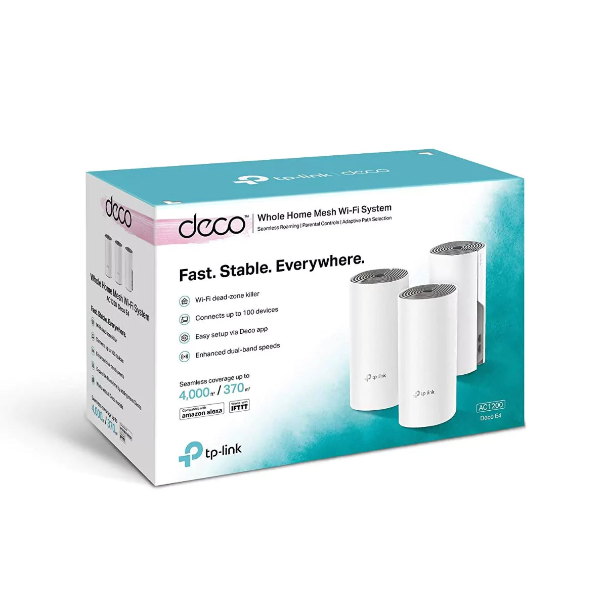 Sistema Wi-Fi TP-Link AC1200 Whole Home Mesh Wi-Fi Deco E4 (pack 3)