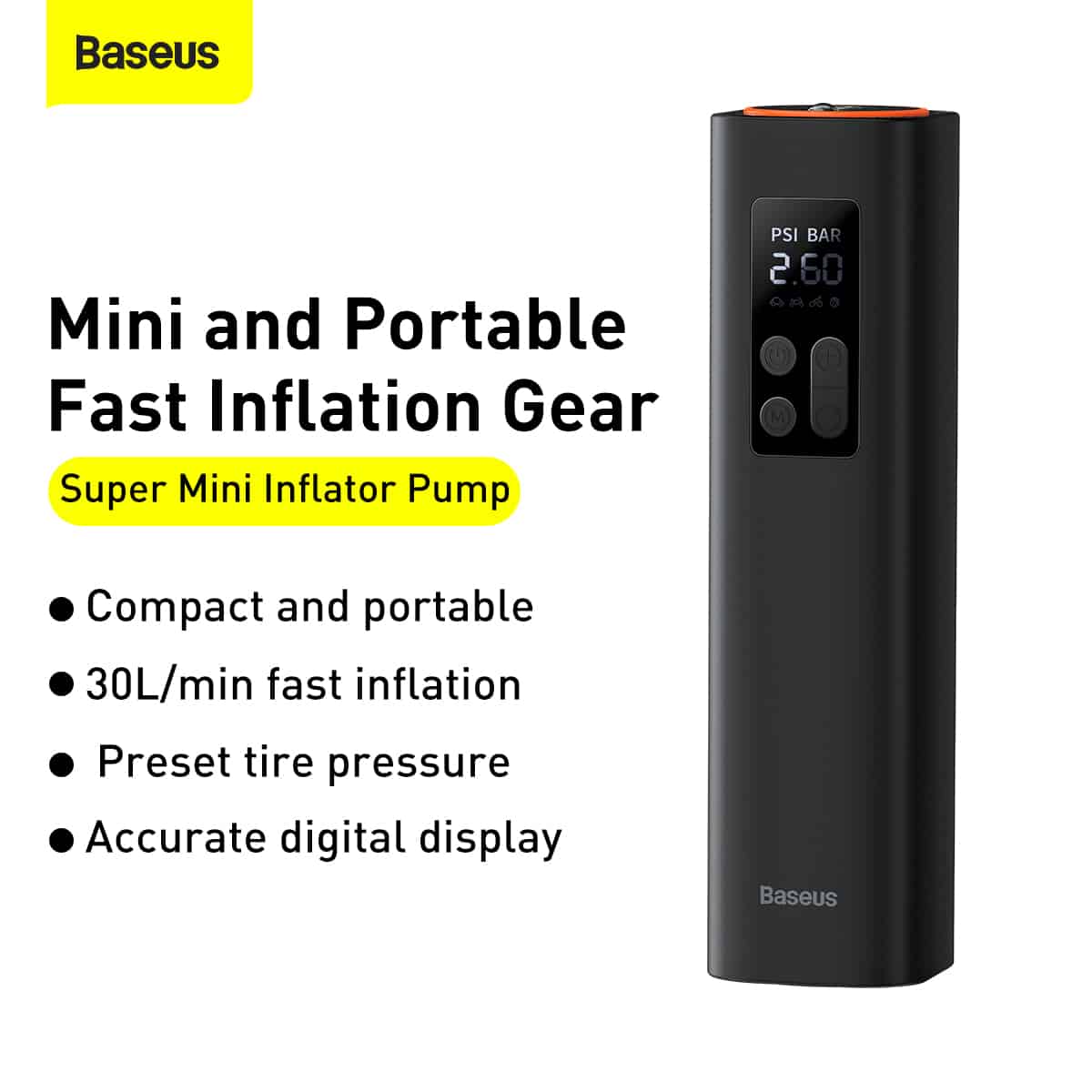 Baseus Mini Compressor Inflator Pump