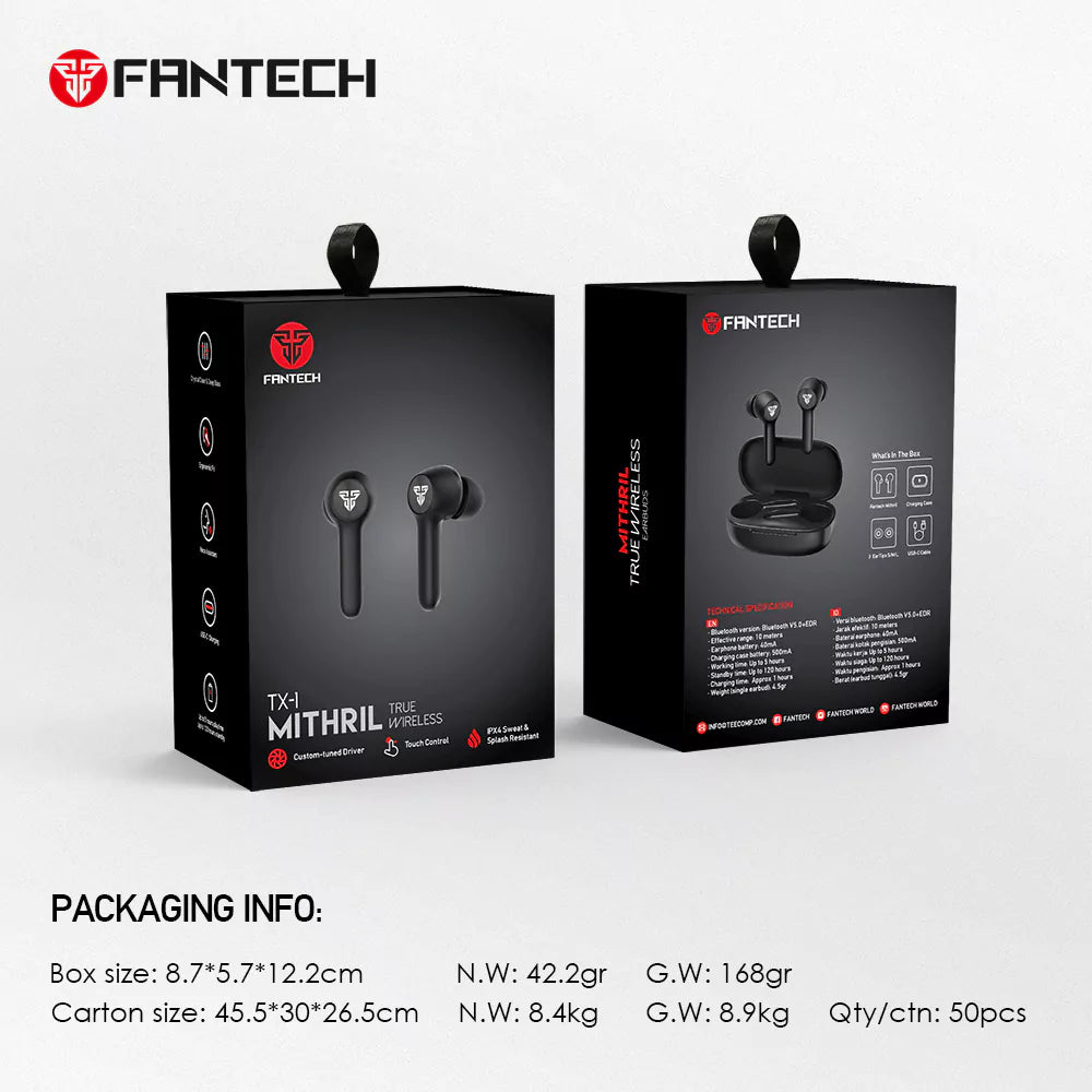 Auriculares Fantech TX-1 Mithril True Wireless Earbuds