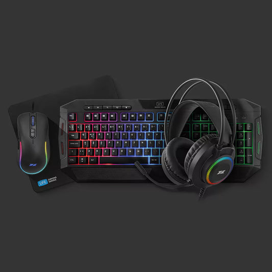 Teclado + Rato + Headset + Tapete 1Life All 4 One Gaming