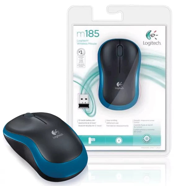 Rato Logitech sem fios M185 Azul