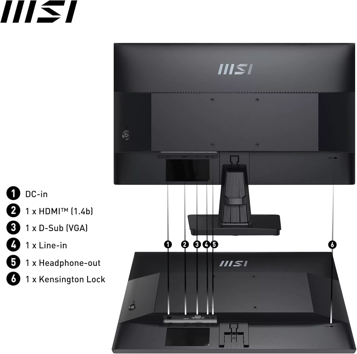 Monitor 25" MSI Pro MP251 FHD IPS 16:9 75Hz