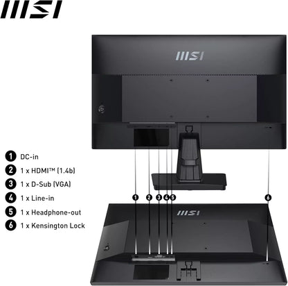 Monitor 25" MSI Pro MP251 FHD IPS 16:9 75Hz