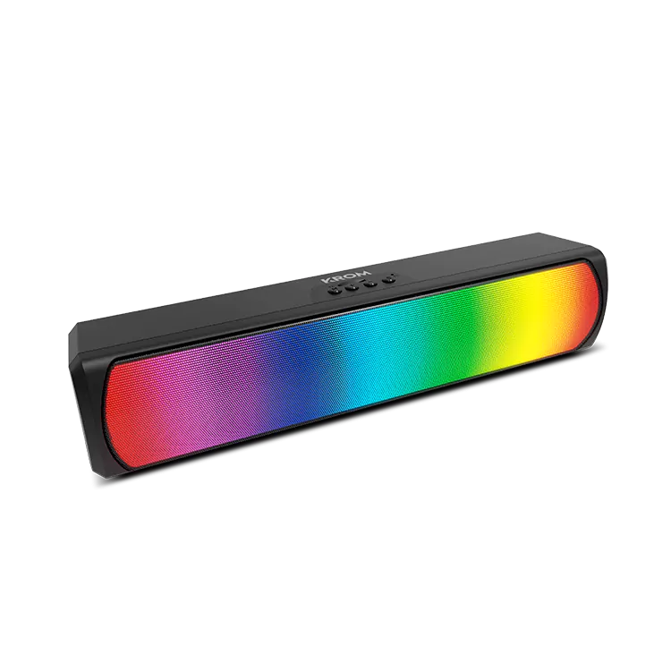 Barra de Som Krom K-Pop Bluetooth RGB