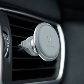 Baseus Suporte Telemóvel Carro Magnético Cabo clip Silver