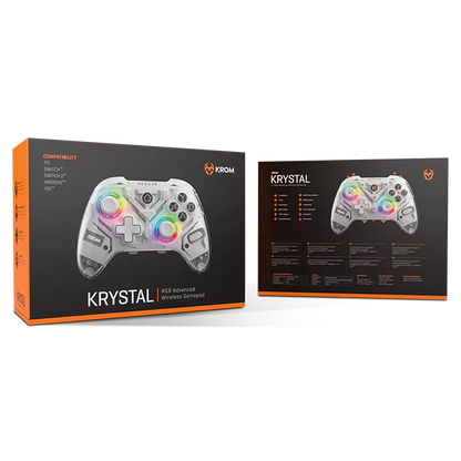Gamepad Krom Krystal RGB Advanced Wireless