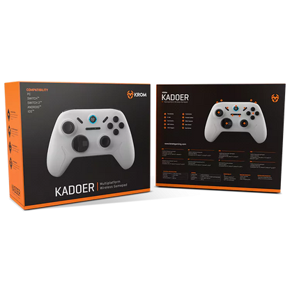 Gamepad Krom Kadoer Multiplatform Wireless Branco