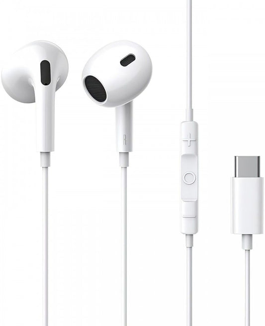 Auscultadores Encok CZ17 Wired Moon White