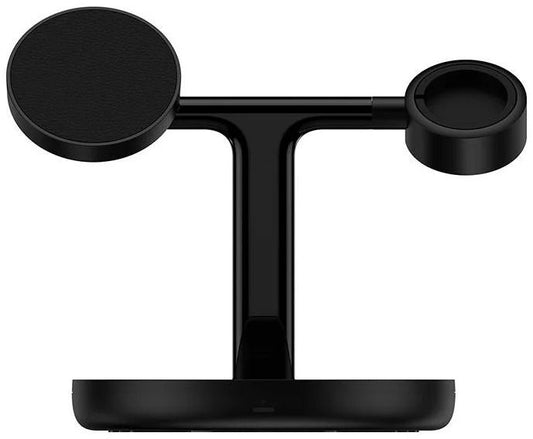 Baseus Suporte de Carregamento Swan 3 em 1 Magnético 20W Preto