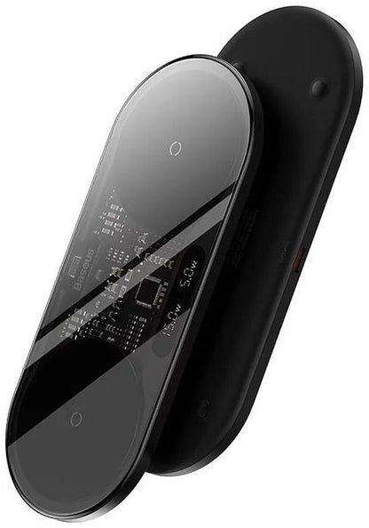 Baseus Carregador Wireless 2In1 20W Digital Led Display Preto