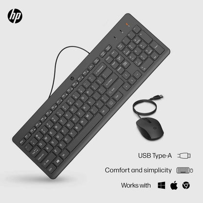 Teclado + Rato HP 150 USB PT Preto