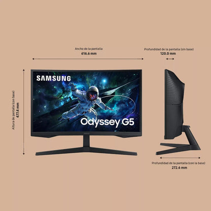 Monitor 27" Gaming Curvo Samsung Odyssey G5 165Hz 1ms QHD