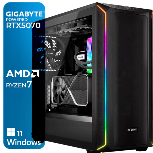 Computador Gaming AMD Ryzen 7 7800X3D, 32GB DDR5, RTX5070, 1TB