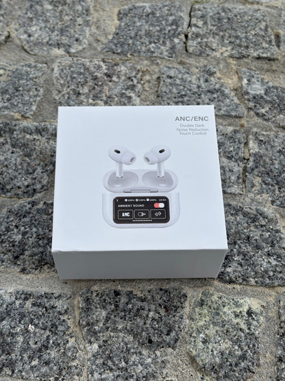 Auriculares Bluetooth ANC/ENC com Display Digital e Caixa