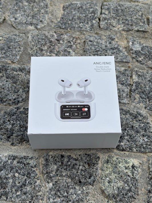 Auriculares Bluetooth ANC/ENC com Display Digital e Caixa