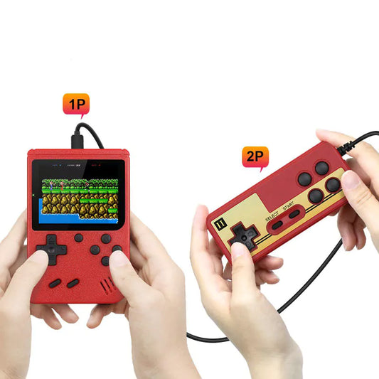 Consola Portátil Clássica 400 Jogos + Gamepad Azul