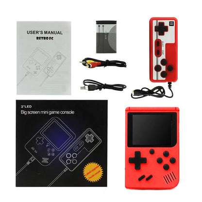 Consola Portátil Clássica 400 Jogos + Gamepad Azul