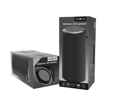 Coluna Portátil Gembird 10W Led Preta