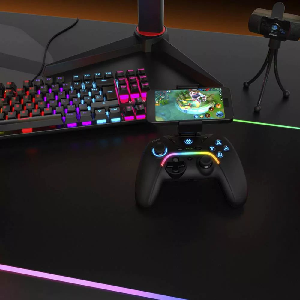 Gamepad Krom Kayros RGB para PC/Switch/Android Sem fios