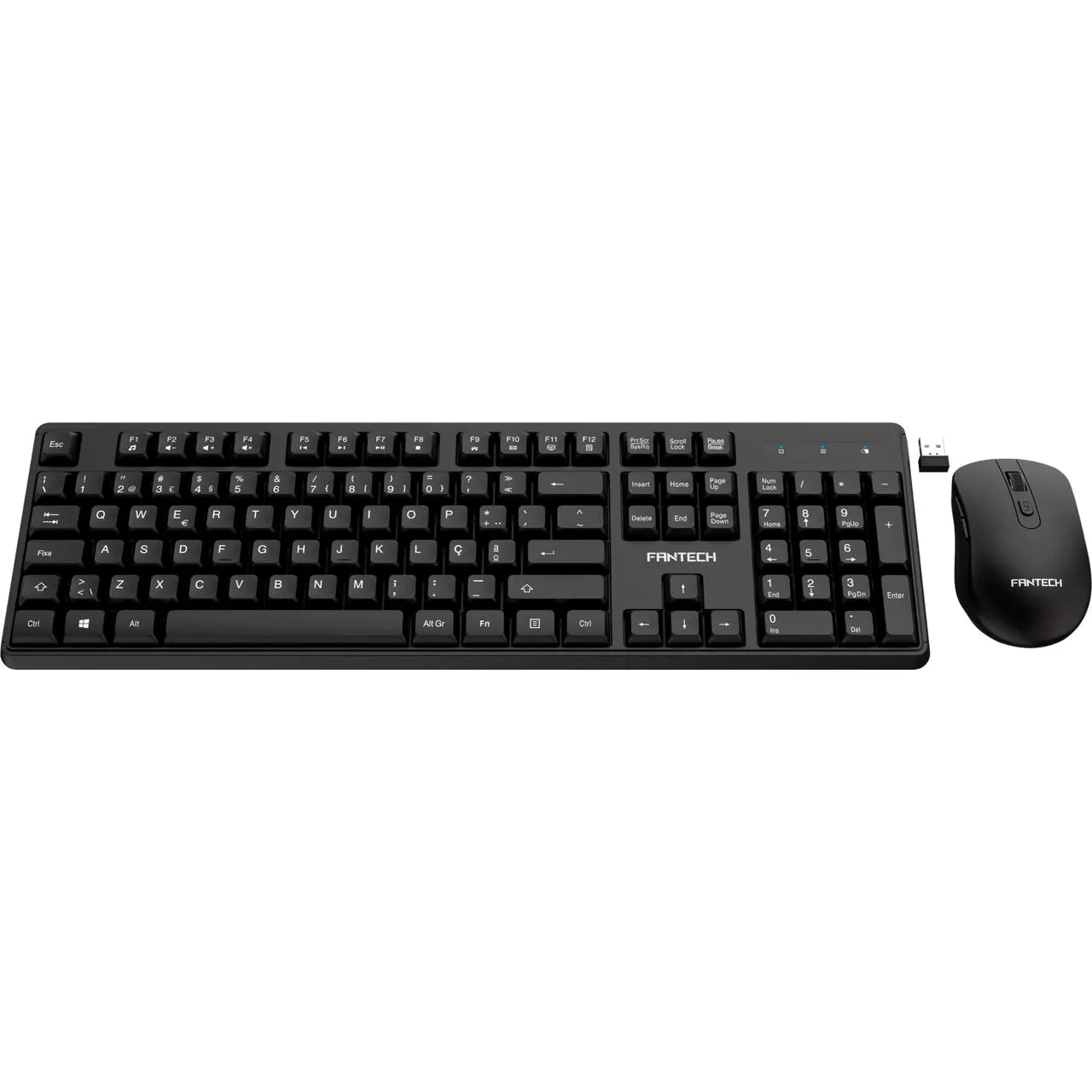 Combo s/ Fios Teclado + Rato Fantech Business KMW603 Preto