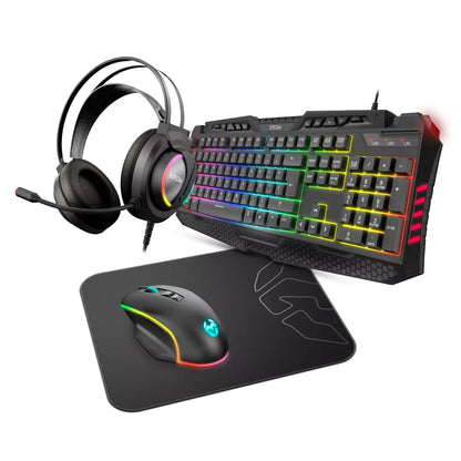 Teclado + Rato + Headset + Tapete Krom Kritic RGB Rainbow Gaming Kit