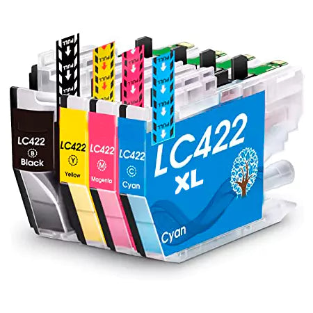 Conjunto 4 Tinteiros Compatíveis Brother LC422 XL
