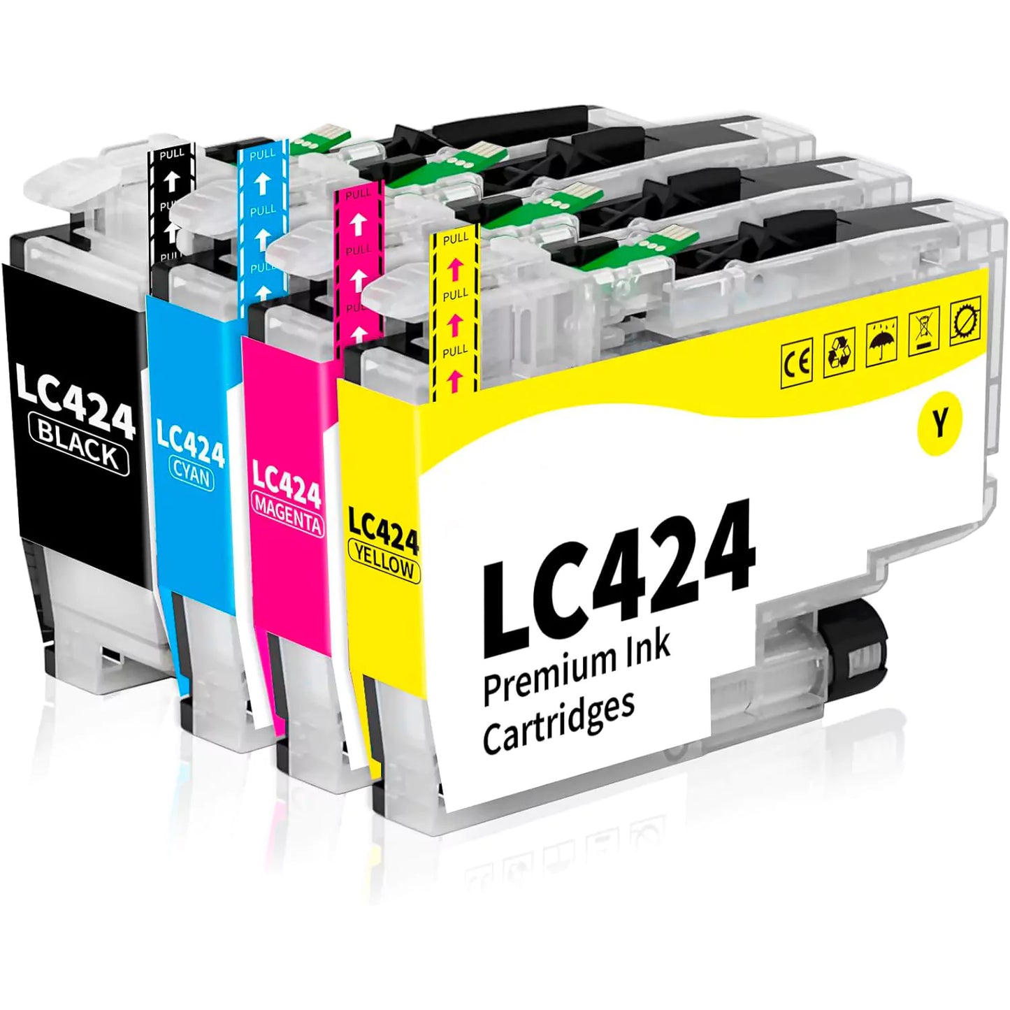Conjunto 4 Tinteiros Compatíveis Brother LC424 XL