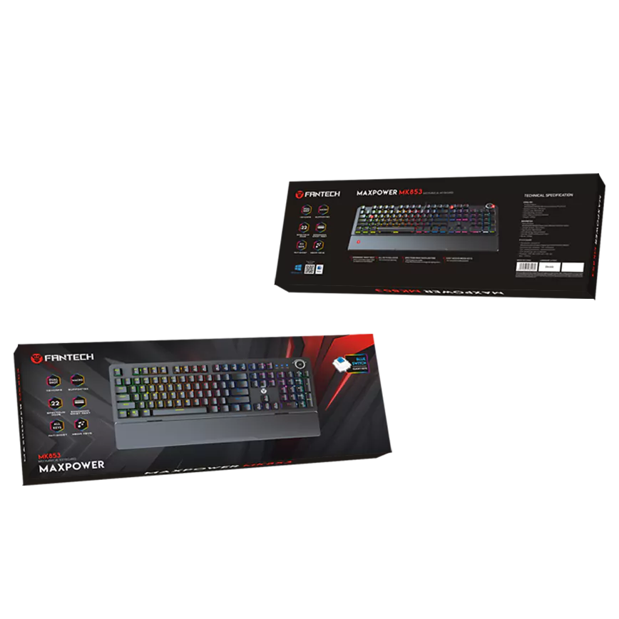 Teclado Mecânico Fantech MAXPOWER MK853 RGB (PT)