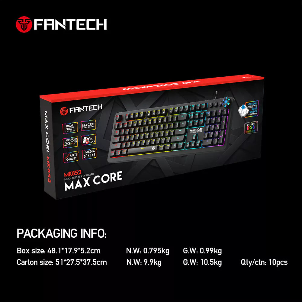 Teclado Mecânico Fantech Max Core MK852 (PT)