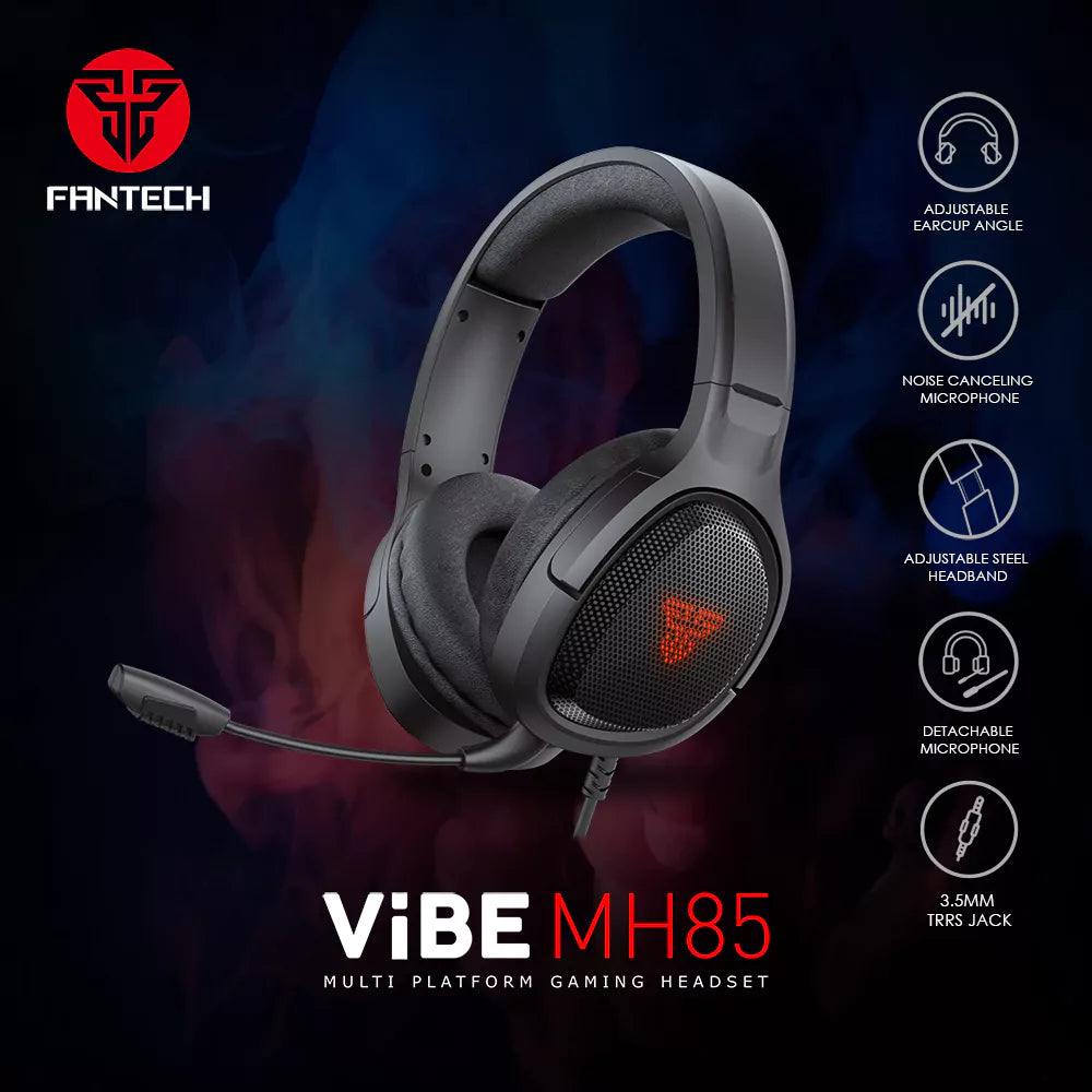 Auscultador Fantech ViBE MH85 Multi-Plataforma Red Led