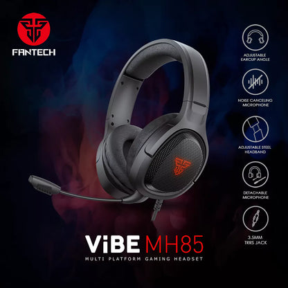Auscultador Fantech ViBE MH85 Multi-Plataforma Red Led
