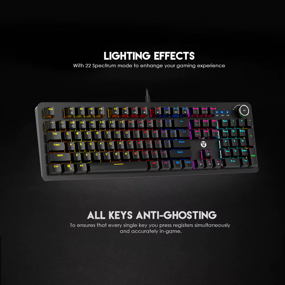 Teclado Mecânico Fantech MAXPOWER MK853 RGB (PT)