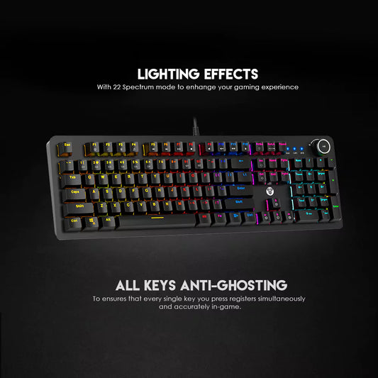 Teclado Mecânico Fantech MAXPOWER MK853 RGB (PT)