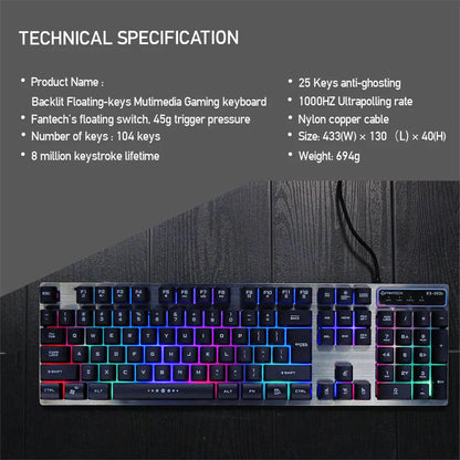 Teclado + Rato Fantech Major KX-302s (PT)