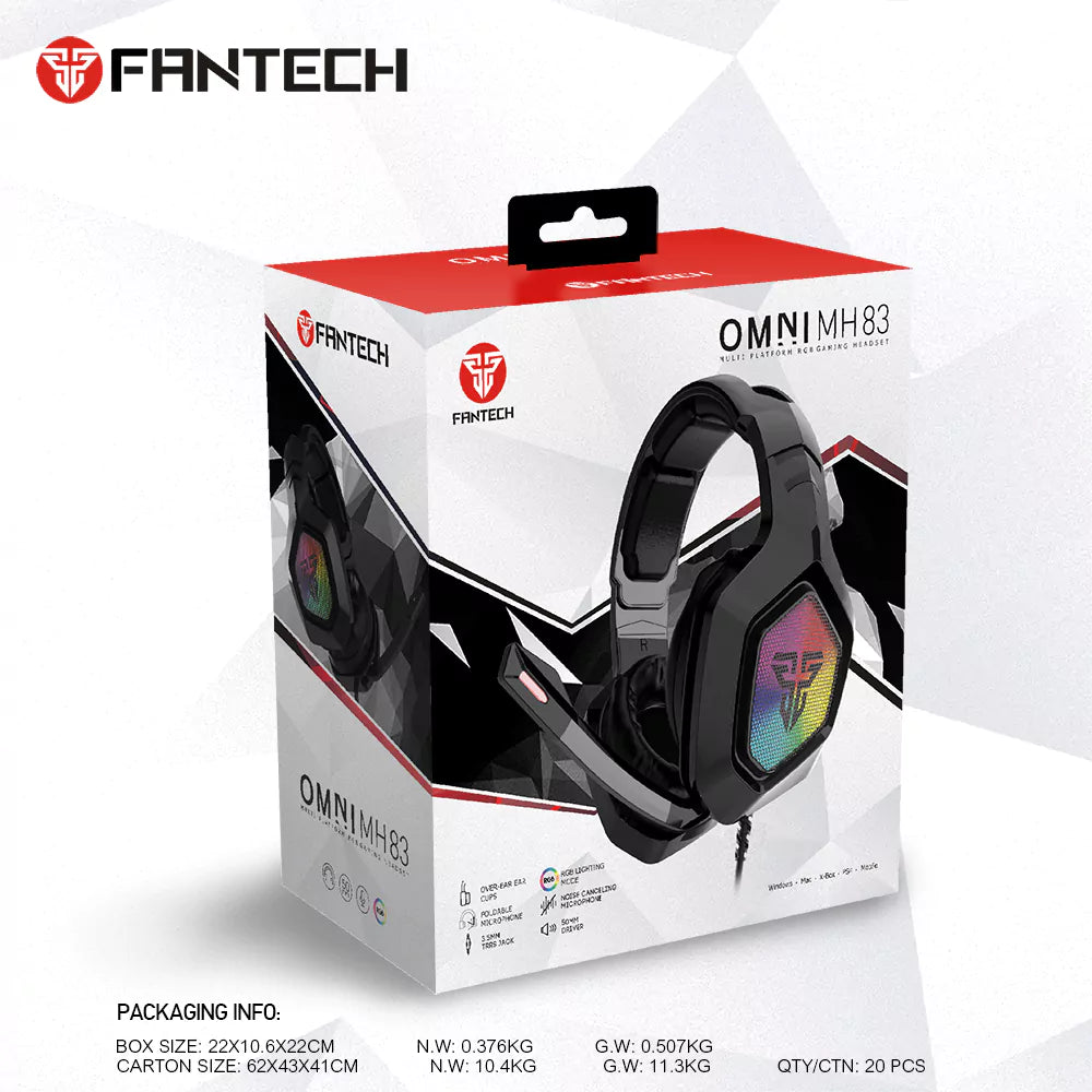 Auscultador Fantech OMNI MH83 7.1 Multi-Plataforma RGB
