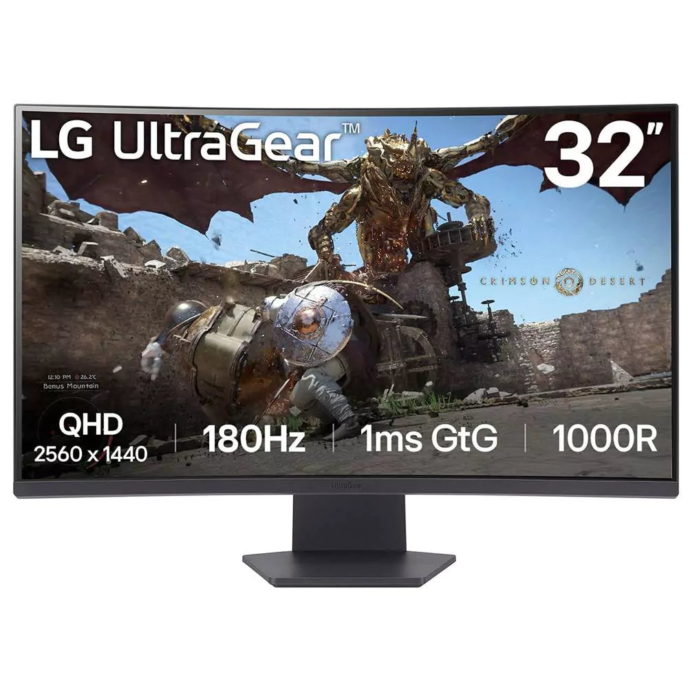Monitor LG UltraGear 32" 32GS60QC-B VA 1MS QHD 16:9 180Hz FreeSync