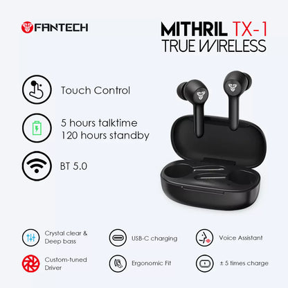 Auriculares Fantech TX-1 Mithril True Wireless Earbuds