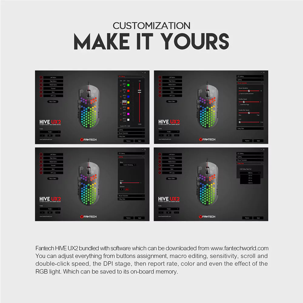 Rato Fantech Hive UX2 12.000dpi