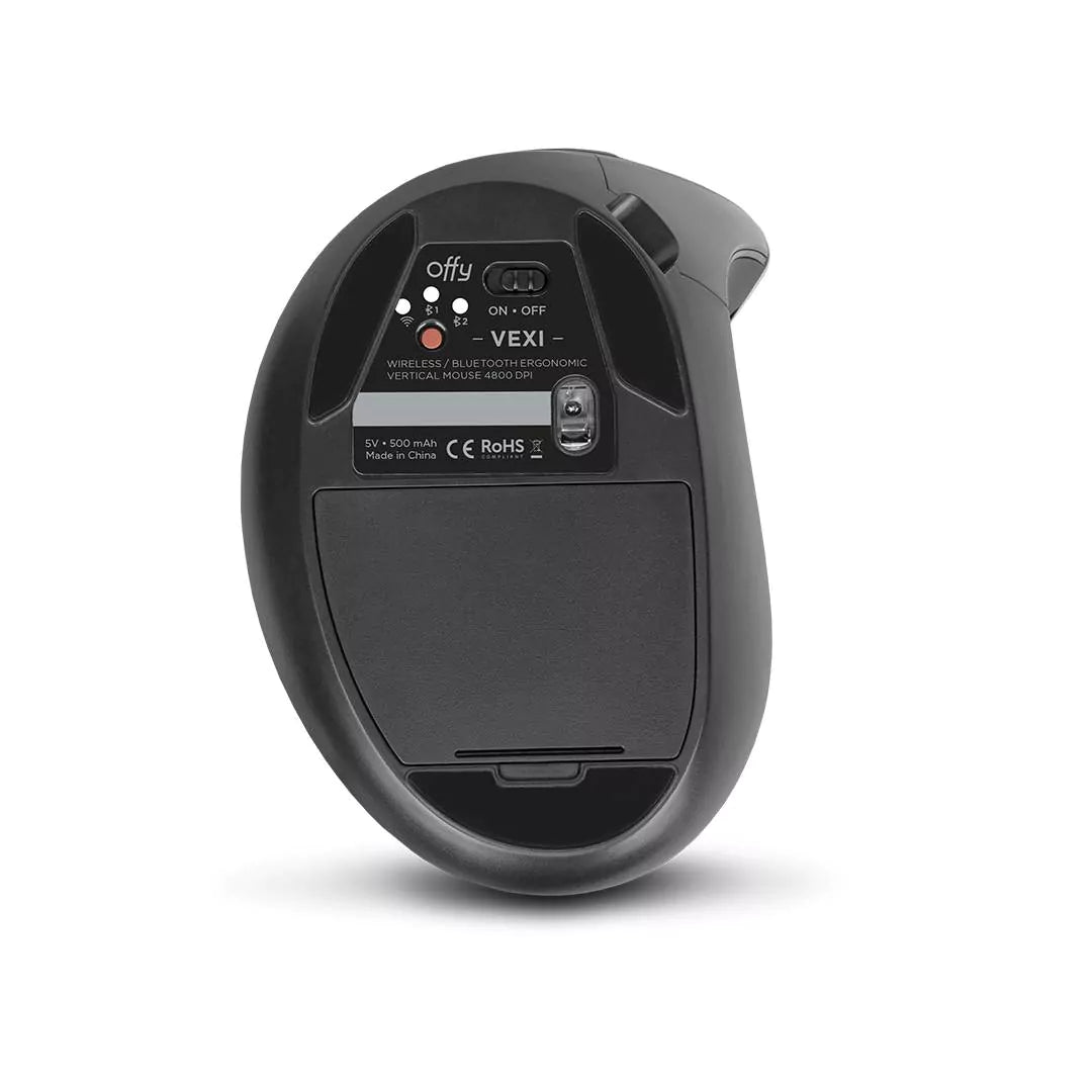 Rato Óptico Offy Vexi Vertical Ergonomic Bluetooth 4800DPI Preto