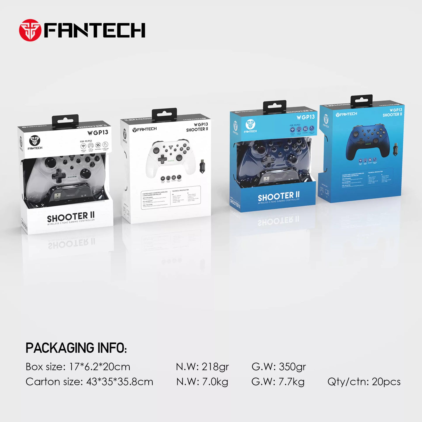 Gamepad Fantech Shooter II WGP13 Wireless